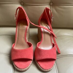 Vince Camuto Pink Wedge Sandals
